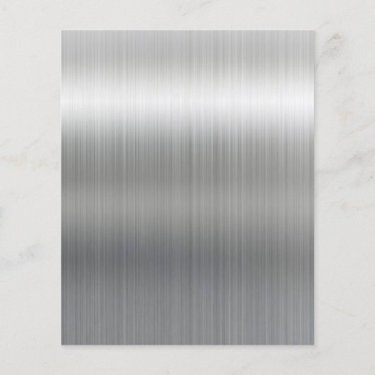 QR-Code-Werbung für metallisches Silber-Firmenlogo Flyer (Hinten)