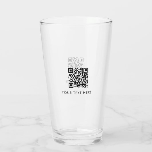 QR-Code-Werbung für Scannable Business Website Glas (Rückseite)