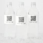 QR-Code-Werbung für Scannable Business Website Wasserflaschenetikett (Flaschen)