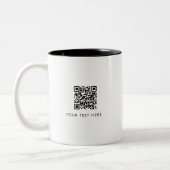 QR-Code-Werbung für Scannable Business Website Zweifarbige Tasse (Links)