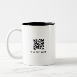 QR-Code-Werbung für Scannable Business Website Zweifarbige Tasse