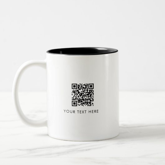 QR-Code-Werbung für Scannable Business Website Zweifarbige Tasse (Links)