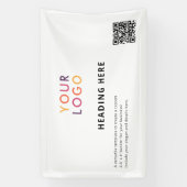 QR-Code-Werbung für Unternehmen weiß Banner (Vertikal)