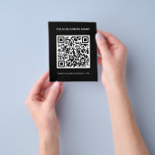 QR-Code Werbung für Werbematerial schwarz Flyer (Gruppe)