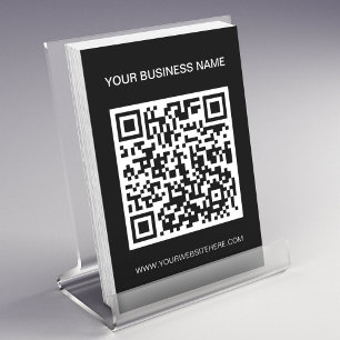 QR-Code Werbung für Werbematerial schwarz Flyer