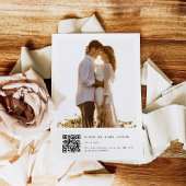 QR Code Whimsical Modernes Foto machen wir Hochzei Einladung