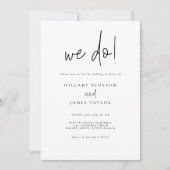 QR Code Whimsical Modernes Foto machen wir Hochzei Einladung (Vorderseite)