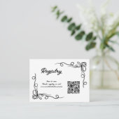 QR Code Whimsisches Brautparty-Register Begleitkarte (Stehend Vorderseite)