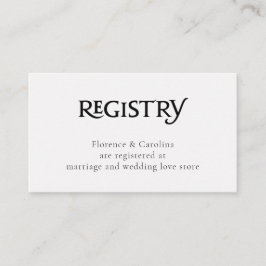 QR Code White Chic Elegant Einfache Registrierung Begleitkarte