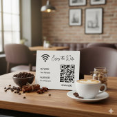 QR Code White genießen Sie die Wifi Tabletop Plaqu Fotoplatte