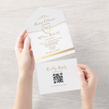 QR Code White Gold Wedding