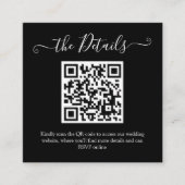 QR Code White Script UAWG Wedding Website Begleitkarte (Vorderseite)