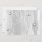 QR Code White Silk & Foil Business Mitteilungskarte (Rückseite)