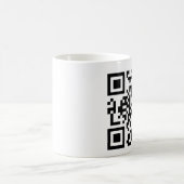 QR Code wie jetzt Brown-Kuh? Kaffeetasse (Mittel)