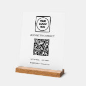 QR-Code Wifi | Benutzerdefiniertes Logo Scanne-um- Acrylschild (Winkel)