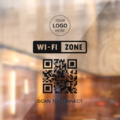 QR-Code Wifi Business-Logo-Scan zur Verbindung Fensteraufkleber (Blatt 2)