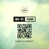 QR-Code Wifi Business-Logo-Scan zur Verbindung Fensteraufkleber (Blatt 3)
