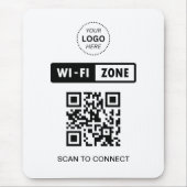 QR-Code Wifi Business-Logo-Scan zur Verbindung Mousepad (Vorne)