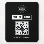 QR-Code Wifi Business-Logo-Scan zur Verbindung Mousepad (Vorne)