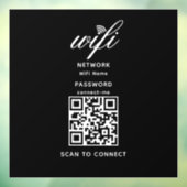 QR-Code Wifi Internet-Kennwort Schwarzes Fenster K Fensteraufkleber (Blatt 3)