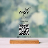 QR-Code Wifi Internet-Kennwort Weiß Akryllische Be Acrylschild (Neutral)