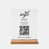 QR-Code Wifi Internet-Kennwort Weiß Akryllische Be Acrylschild (Vorderseite)