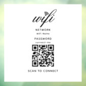 QR-Code Wifi Internet-Kennwort Weißes Fenster Klam Fensteraufkleber (Blatt 3)