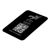 QR Code Wifi Internet Password Black Flexibel Magnet (Linke Seite)