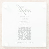 QR-Code Wifi Internet Password Hotel Glass Unterse Glasuntersetzer (Rückseite)