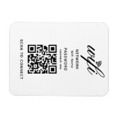 QR-Code-Wifi-Internetzugangspasswort weiß flexibel Magnet (Horizontal)