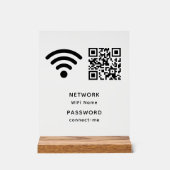 QR-Code Wifi-Kennwort und Netzwerk personalisiert Acrylschild (Vorderseite)