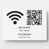 QR-Code Wifi-Kennwort und Netzwerk personalisiert Fotoplatte (Vorderseite)