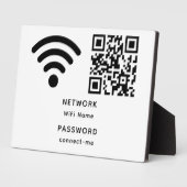 QR-Code Wifi-Kennwort und Netzwerk personalisiert Fotoplatte (Seite)