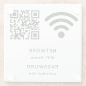 QR-Code Wifi-Kennwort und Netzwerk-Personalisierte Glasuntersetzer (Rückseite)