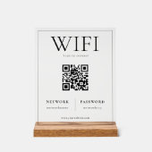 QR-Code WIFI-Netzwerkprüfung zum Verbinden des Sig Acrylschild (Vorderseite)
