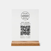 QR-Code Wifi | Prüfung von Firmenlogo auf "Connect Acrylschild (Vorderseite)