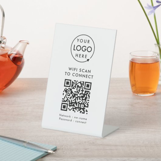 QR-Code Wifi | Prüfung von Firmenlogo auf "Connect Sockelschild (In SItu)