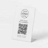 QR-Code Wifi | Prüfung von Firmenlogo auf "Connect Sockelschild (Vorderseite)