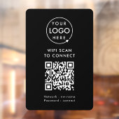 QR-Code Wifi | Scan für Schwarze Firmenlogos zur V Fensteraufkleber (Blatt 2)