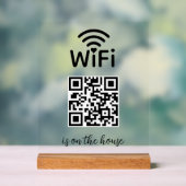 QR Code Wifi Scan to Connect ist im Haus Acrylschild (Neutral)