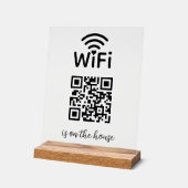 QR Code Wifi Scan to Connect ist im Haus Acrylschild (Winkel)