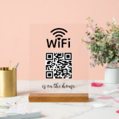 QR Code Wifi Scan to Connect ist im Haus Acrylschild (Hochzeit)
