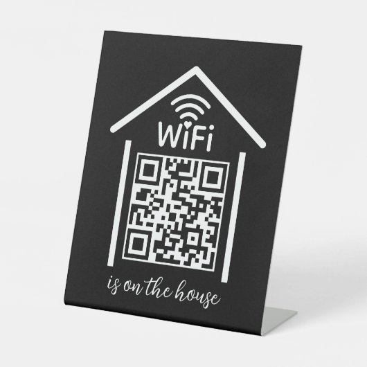 QR Code Wifi Scan to Connect ist im Haus Sockelschild (Vorderseite)