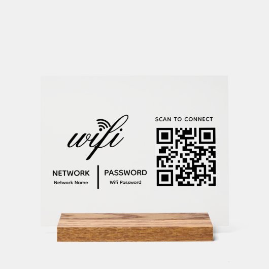 QR-Code Wifi-Scan zum Anschluss von benutzerdefini Acrylschild (Vorderseite)
