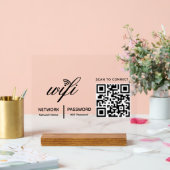 QR-Code Wifi-Scan zum Anschluss von benutzerdefini Acrylschild (Hochzeit)