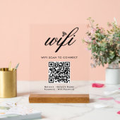 QR-Code Wifi-Scan zum Anschluss von benutzerdefini Acrylschild (Hochzeit)