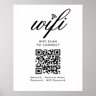 QR-Code Wifi-Scan zum Anschluss von benutzerdefini Poster