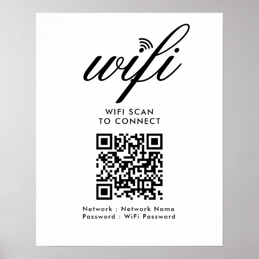 QR-Code Wifi-Scan zum Anschluss von benutzerdefini Poster (Vorne)