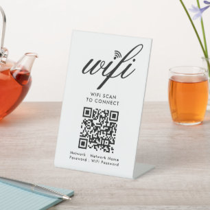 QR-Code Wifi-Scan zum Anschluss von benutzerdefini Sockelschild