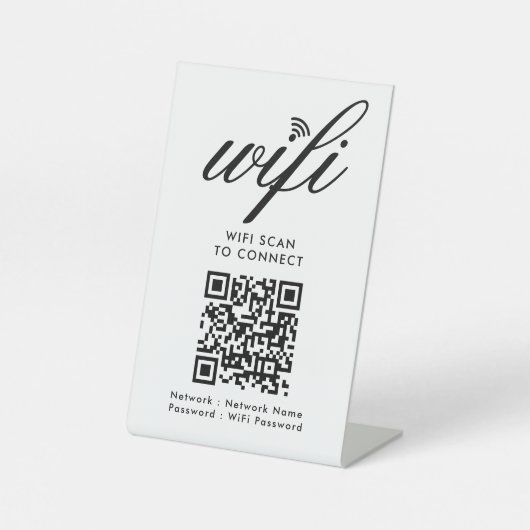 QR-Code Wifi-Scan zum Anschluss von benutzerdefini Sockelschild (Vorderseite)